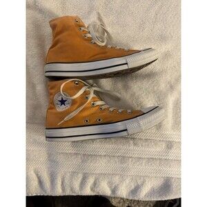 New Mens 7 Converse CTAS Hi Saffron Yellow Textile Shoes MSRP$70 168573F